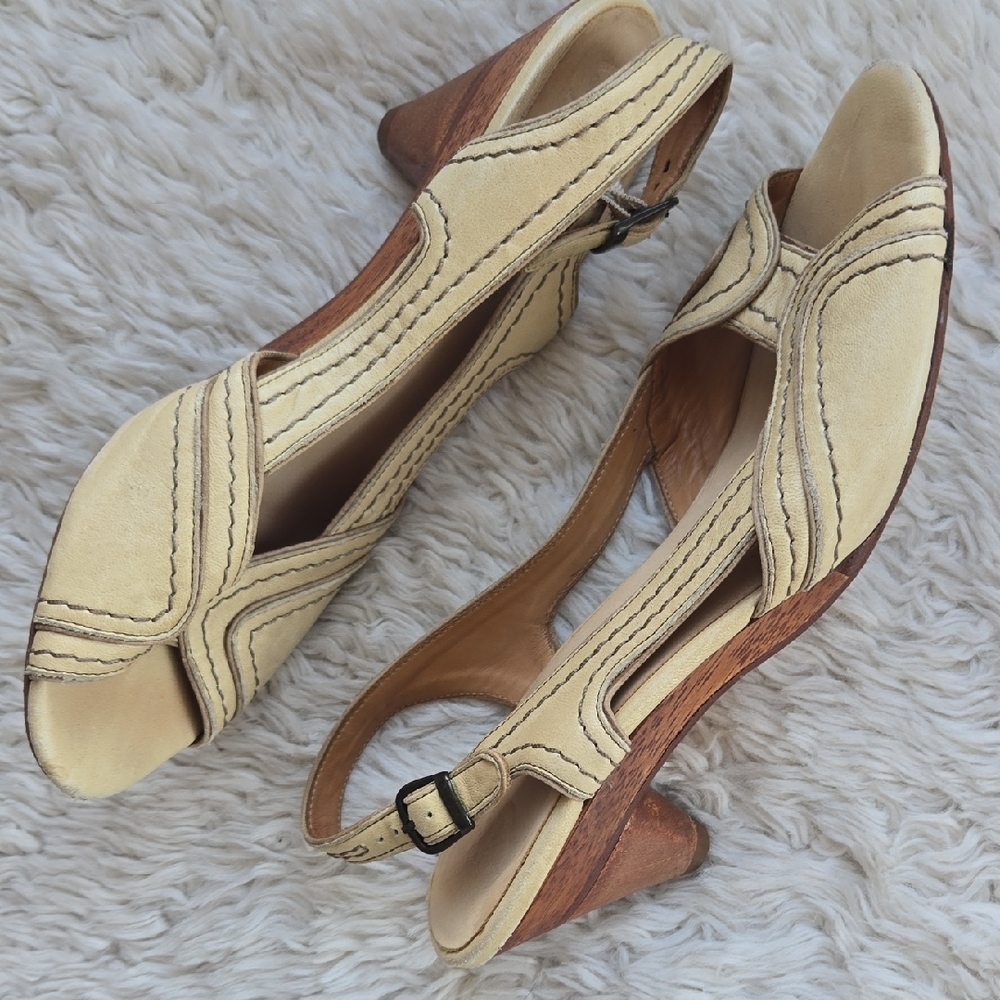 Women’s Cream Suede Slingback Heels